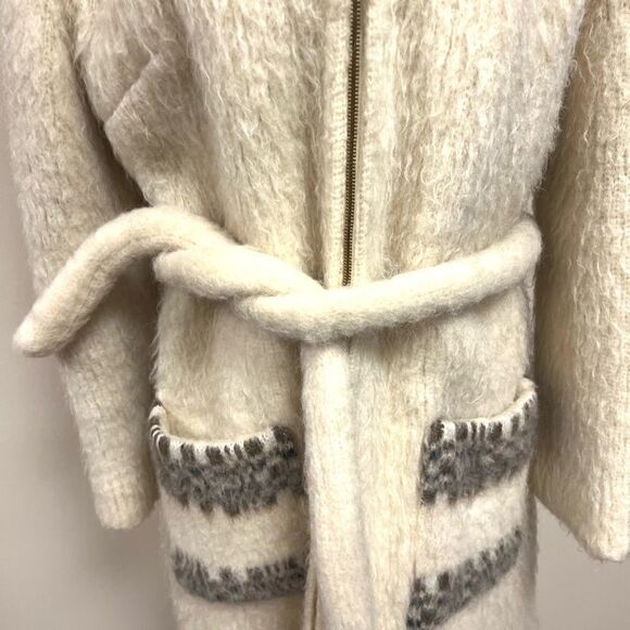 Icewool vintage long thick warm zip up wool jacket M - Picture 6 of 15